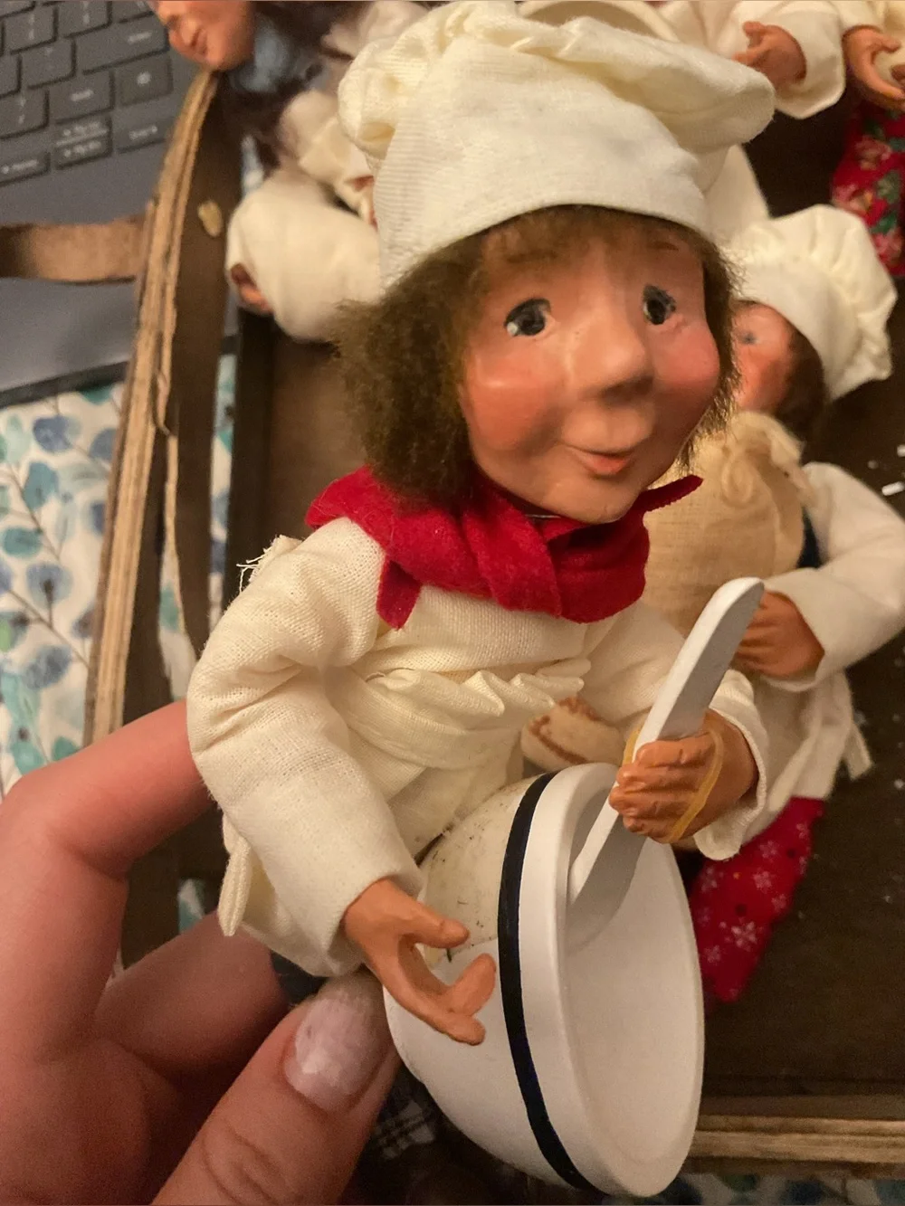 Rare Find Vtg Byers Choice Kindle Creations Lot of 8 Christmas Chef Ornaments